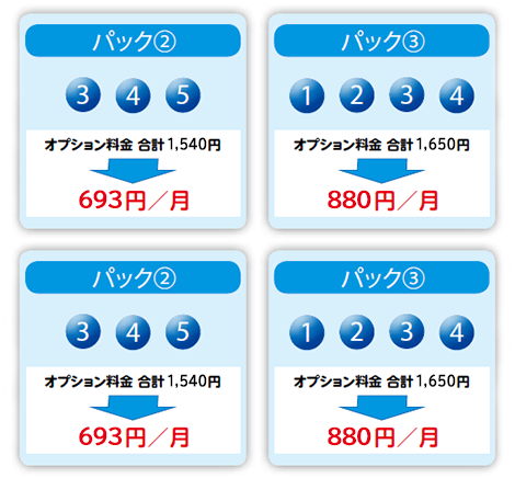 セットでおトクな付加サービスパック